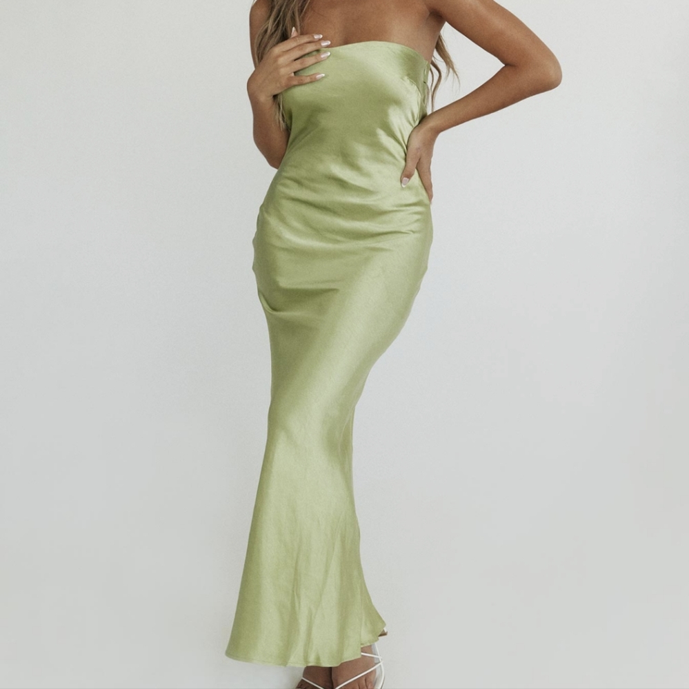 Haley Maxi Dress Green - Princess Polly